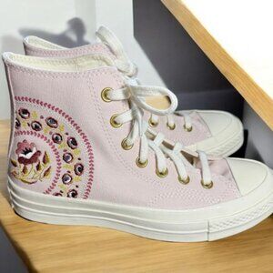 **ISO DO NOT BUY** Chuck 70 High Embroidered Florals Blush Hush Pink